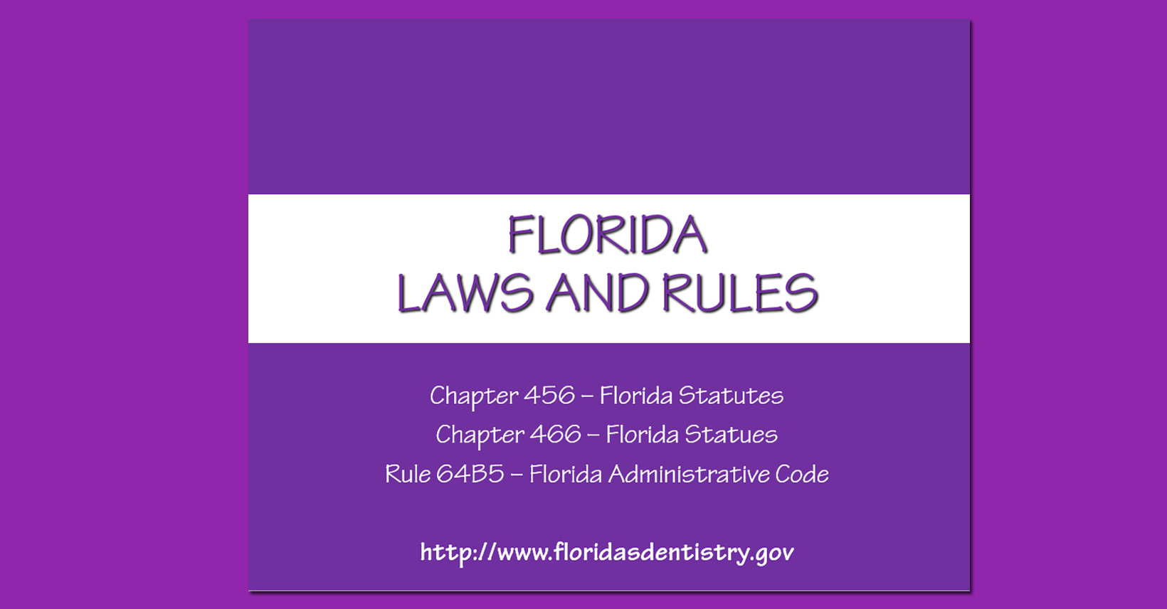 AndyRDH Florida Laws Review – Hygienists
